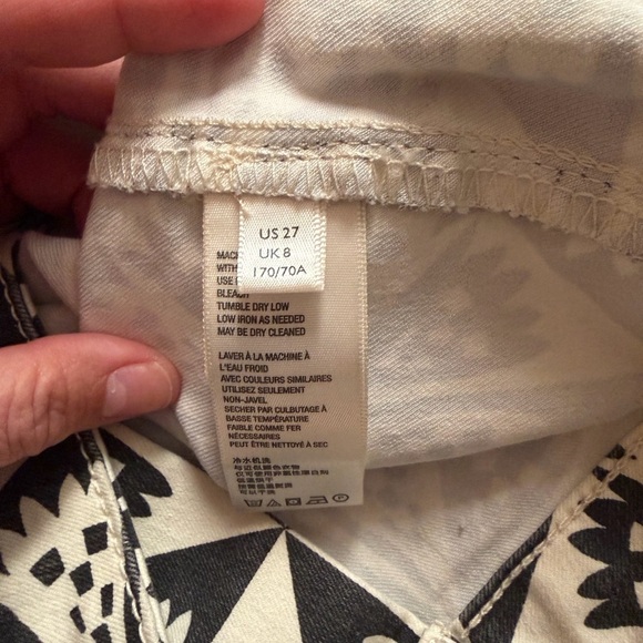 We The Free Geometric Black and White Flare Pants - Picture 8 of 10